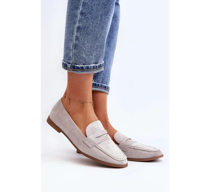 Dámske mokasíny 1AY / 5042 Light grey - Super mode