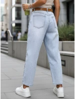 Dámske modré džínsy s vysokým pásom balónového strihu FashionStreet UY2916