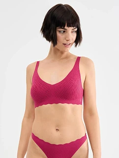 Bezšvová podprsenka ZERO Feel Bliss Soft bra – Berry – SLOGGI