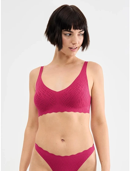 Bezšvová podprsenka ZERO Feel Bliss Soft bra – Berry – SLOGGI Bezšvová podprsenka ZERO Feel Bliss Soft bra – Berry – SLOGGI