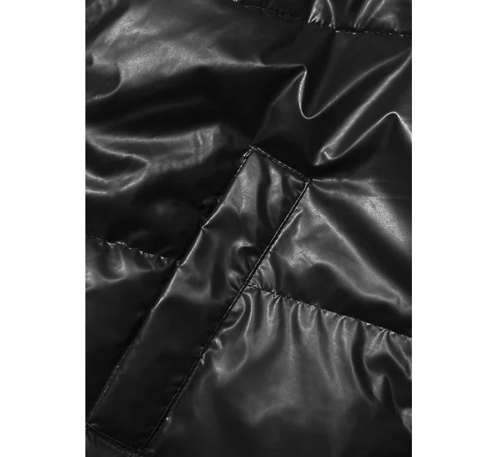 Krátká černá dámská oversize bunda model 21246262 - J.STYLE