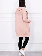 Mikina s kapucňou tmavo púdrovo ružová