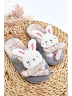 Dziecięce Kapcie Na Grubej Podeszwie Króliczki Szare Dasca Dziecięce Kapcie Na Grubej Podeszwie Króliczki Szare Dasca