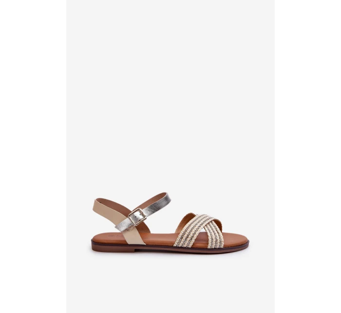 Ploché Dámské Sandály model 21660397 Béžové - S.Barski