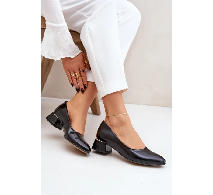 Kožené Lodičky Lewski model 21682441 Černé - Boto