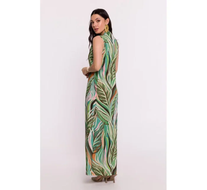 B283 Maxi šaty s potlačou - model 4