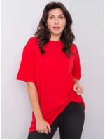 RUE PARIS Červené bavlnené tričko