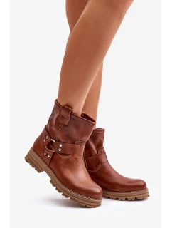 Dámske kožené členkové topánky Lewski Brown