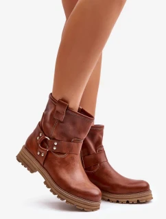 Dámske kožené členkové topánky Lewski Brown