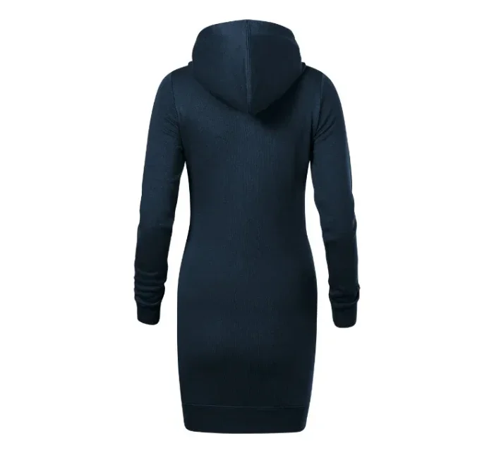 Dámske šaty na zapínanie tmavomodré