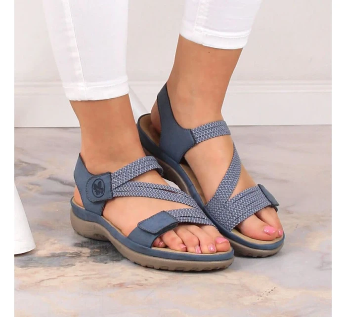 Pohodlné modré sandále Rieker W RKR587