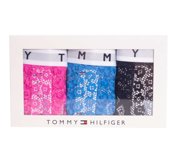 Tommy Hilfiger 3Pack tangá nohavičky UW0UW025240VH Black/Pink/Blue