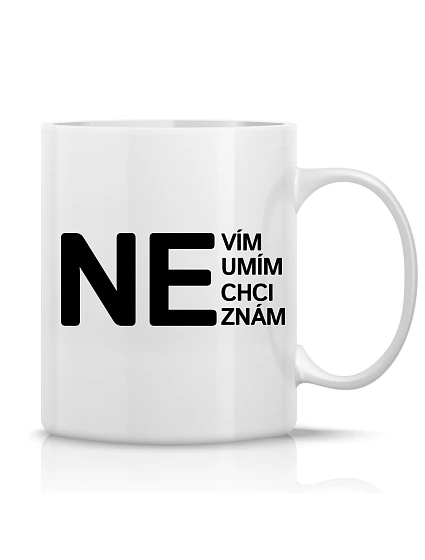 NO - klasický biely keramický hrnček 300 ml