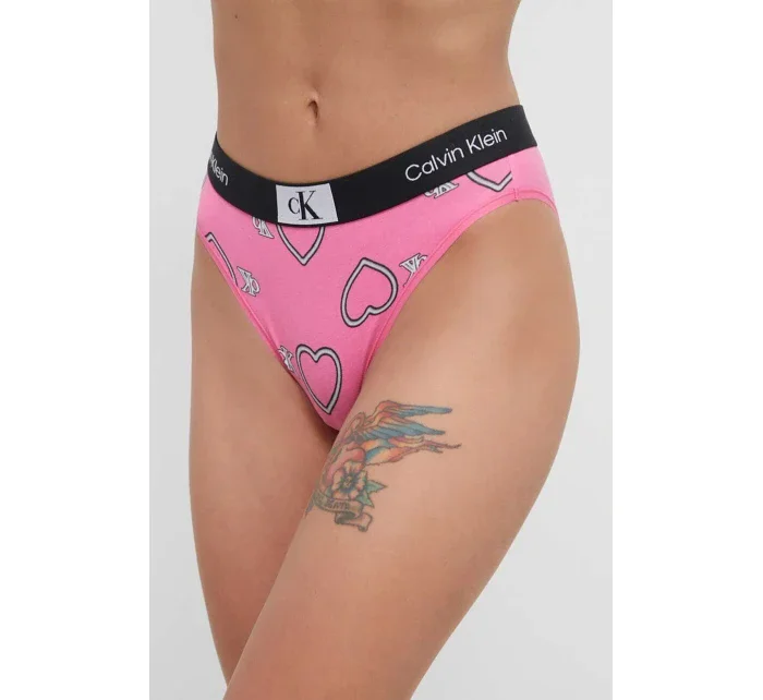 Dámske ružové nohavičky so srdiečkami 000QF7480E KCC - Calvin Klein Dámske ružové nohavičky so srdiečkami 000QF7480E KCC - Calvin Klein