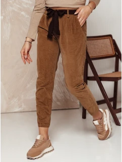 Dámské kalhoty s páskem velbloudí Dstreet model 21981987 - FashionStreet