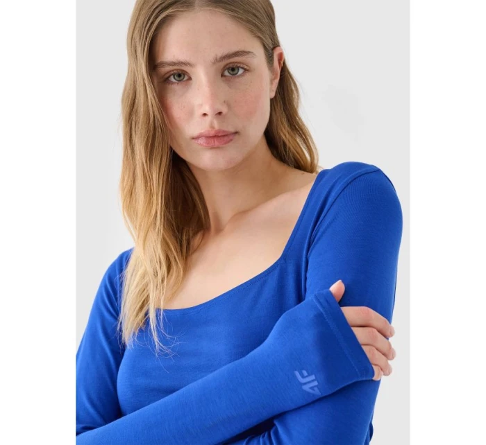 Dámske hladké tričko s dlhým rukávom 4F 4FRSS24TLONF499-36S Dámske hladké tričko s dlhým rukávom 4F 4FRSS24TLONF499-36S