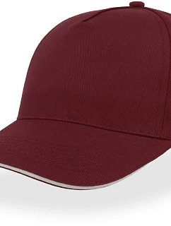 Atlantis Headwear Start Five Sandwich – 5-panelová čiapka „Start Five Sandwich“ 33.0039 bordová