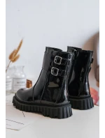 Dětské lakované boty se černé model 21634818 - Boto