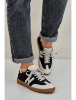 model 21684270 Kožené Nízké Tenisky Dámské Černé - Zazoo