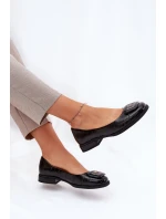Kožené Baletky S Ozdobou D&A model 21691021 Černé - S.Barski