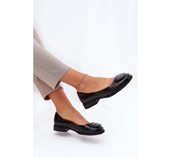 Kožené Baletky S Ozdobou D&A model 21691021 Černé - S.Barski