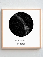 Personalizovaný magický fotorámik – štvorcový 20x20 – hviezdna mapa
