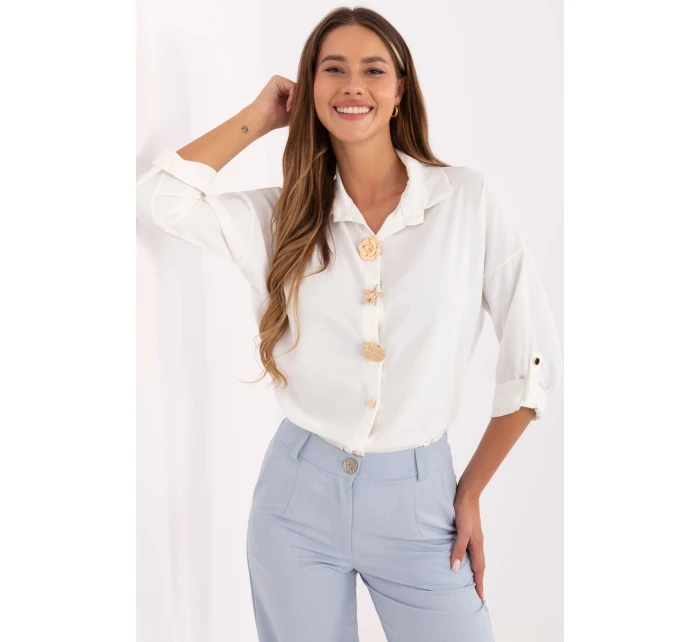 Košeľa s dlhým rukávom model 219050 Rue Paris Košeľa s dlhým rukávom model 219050 Rue Paris