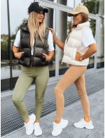 Dámské žebrované legíny LOOK AT ME zelené Dstreet model 21970532 - FashionStreet