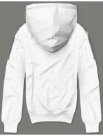 Biela pánska mikina s kapucňou (8B1100-1)