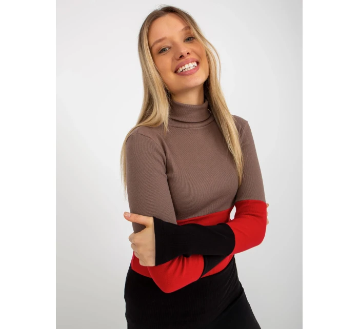 Dámska blúzka RV BZ 8465 1.93P hnedá - FPrice Dámska blúzka RV BZ 8465 1.93P hnedá - FPrice