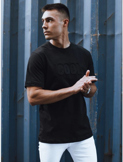 Pánské tričko s potiskem černé model 21975503 - Dstreet