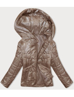 Krátká dámská prošívaná bunda v karamelové barvě model 18844083 - S'WEST