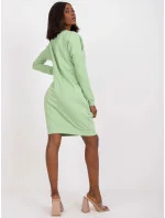 Dámské teplákové mini šaty v pistáciové barvě model 20840800 - Factory Price Dámské teplákové mini šaty v pistáciové barvě model 20840800 - Factory Price