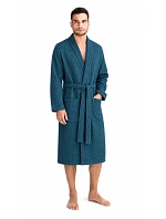 Pánsky župan Vestis Saimaa Teal Waffle Robe Pánsky župan Vestis Saimaa Teal Waffle Robe