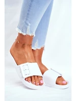 Klapki Damskie Big Star z Klamrą Białe FF274A391 Klapki Damskie Big Star z Klamrą Białe FF274A391