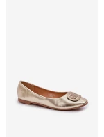 Baleríny Na Ploché Podešvi S Ozdobou Zlaté model 21684333 - Boto