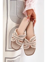 Klasické Dámské Plážové Pantofle Béžové model 21688725 - Boto