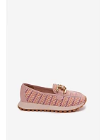 Slip On tenisky se zlatým detailem model 22125447 růžové - Goe