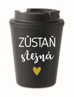 STAY THE SAME - čierny termohrnček 300 ml