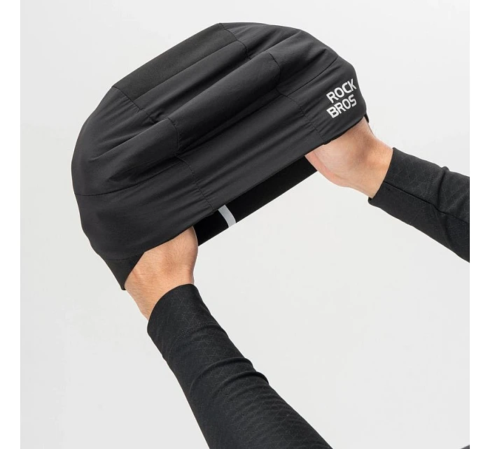 Rockbros M015 zimná obojstranná cyklistická čiapka veľkosť 54-61 cm - čierna