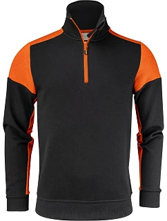 Printer Prime Halfzip Sweater Mikina s 1/4 zipsom 61.2069 čierna/oranžová