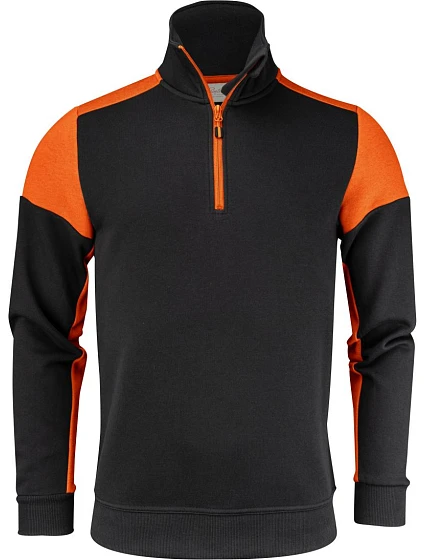 Printer Prime Halfzip Sweater Mikina s 1/4 zipsom 61.2069 čierna/oranžová Printer Prime Halfzip Sweater Mikina s 1/4 zipsom 61.2069 čierna/oranžová