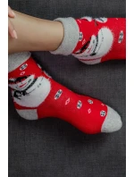 Unisex vianočné ponožky v krabici - 1 pár so snehuliakom