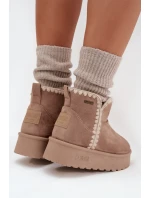 Dámské Sněhule Na Platformě S Big Star Béžové model 21705869 - Big Star Shoes Dámské Sněhule Na Platformě S Big Star Béžové model 21705869 - Big Star Shoes