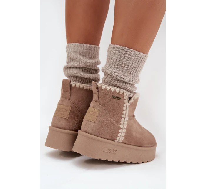 Dámské Sněhule Na Platformě S Big Star Béžové model 21705869 - Big Star Shoes Dámské Sněhule Na Platformě S Big Star Béžové model 21705869 - Big Star Shoes