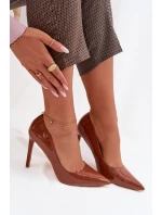 Lakované lodičky z eko kůže Camel model 22037665 - Boto