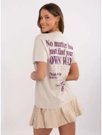 Tričko D12022AC02645G beige Tričko D12022AC02645G beige