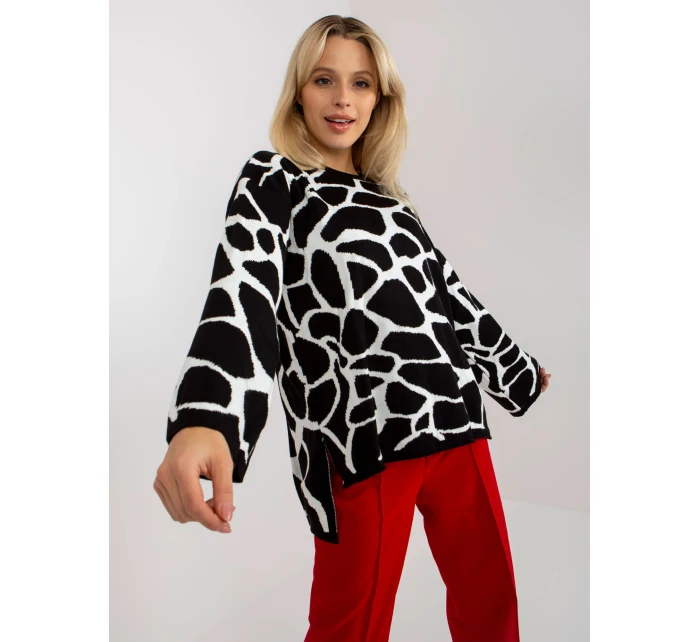 Svetr RV SW model 17926495 bílá černá - FPrice