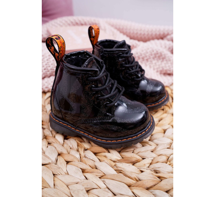 Detské topánky so zipsom Black Omua