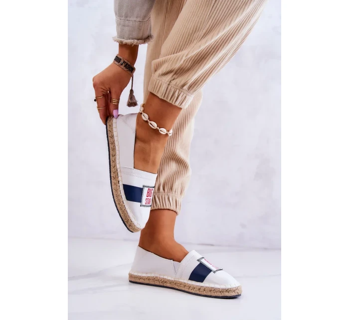 Dámské elegantní espadrilky Big Star - bílá/tmavě modrá